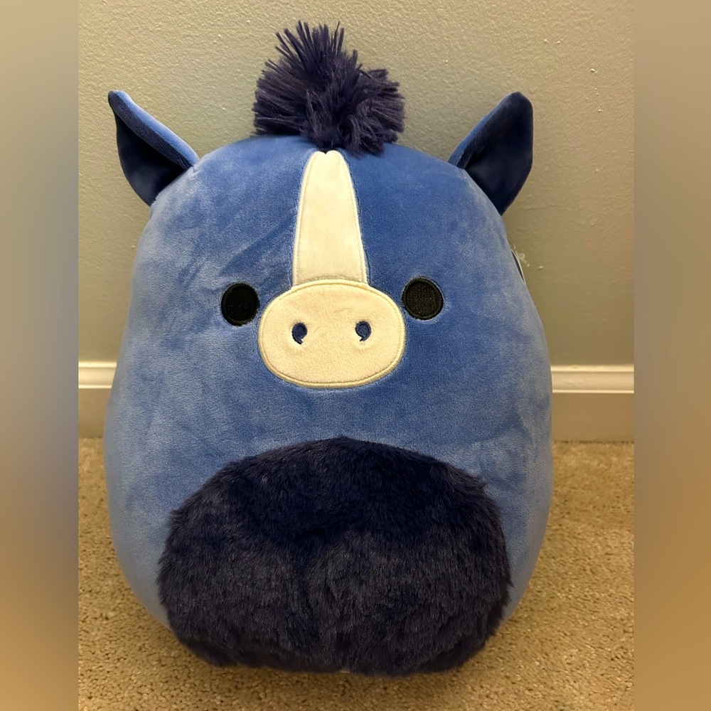 LIMITED *2023 RARE* NWT Squishmallow Caden The Blue Horse 11" Collector Plush